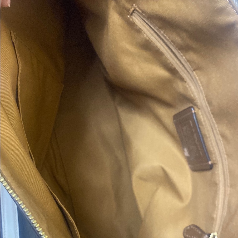 Coach Tan Signature Tote Bag - Picture 7 of 12